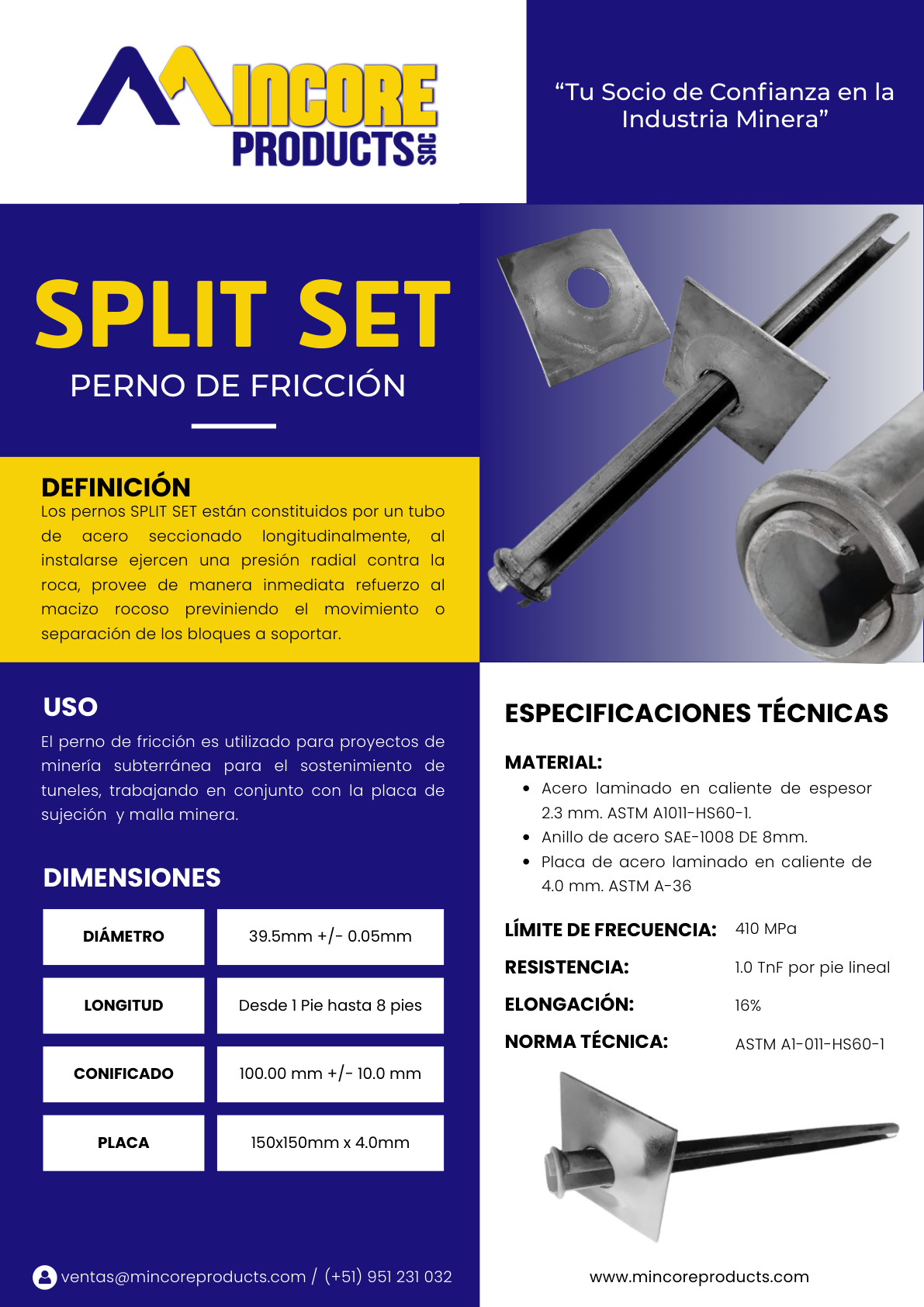Perno Split Set SS-39