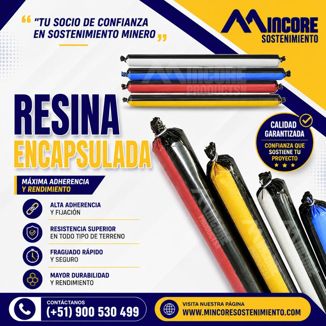 Resina Encapsulada para Sostenimiento Minero